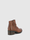 Brown Zip Up Ankle Boots